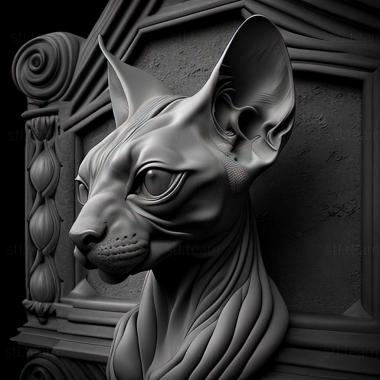 3D model Sphynx cat (STL)